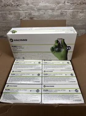 LFS321XS HALYARD Purezero Limon Nitrile Exam Gloves Xsmall