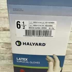 SGL65065 HALYARD Dented Box Latex Surgical Gloves Sterile #2