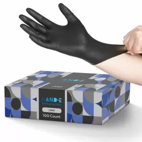 810068988222 HAND-E TOUCH Nitrile Disposable Gloves Bbq Hair