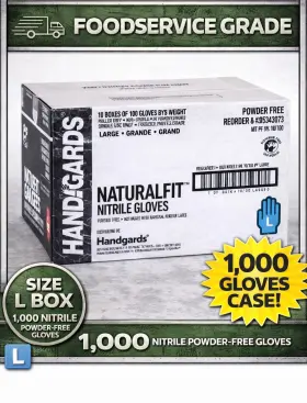 304340373 HANDGARDS Naturalfit Nitrile Gloves Powder