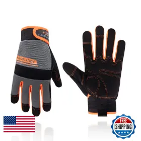 B08Y8719JG HANDLANDY Gloves Mens Women Utility Safety Touch