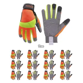 B0B6Z84S54 HANDLANDY Vis Reflective Safety Gloves Men Women