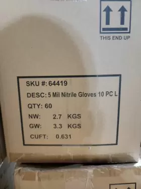 64419 HARDY Nitrile Mil Disposable Gloves Powder #3