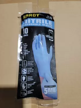 64419 HARDY Nitrile Mil Disposable Gloves Powder