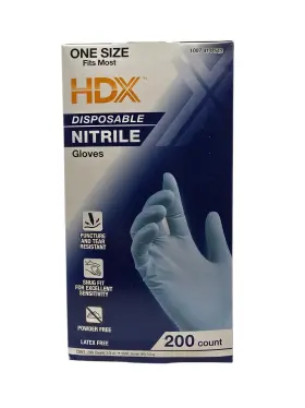1007-414-543 HDX Nitrile Cleaning Gloves Onesize #3