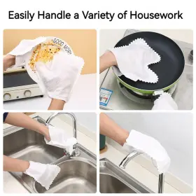 753487836067 HEAOCV Dusting Gloves House Cleaning Microfiber #2