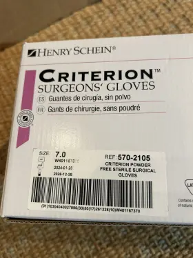 570-2106 HENRY SCHEIN Criterion Surgeons Gloves Powder Latex