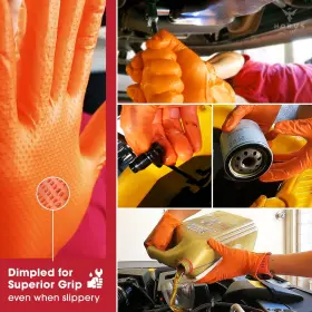 HW004NT22M HORUS WORKS Nitrile Disposable Gloves Mechanic #3
