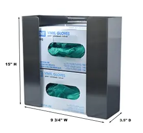 305301-SS2 American Wall Double Glove Box Holder Dispenser #2