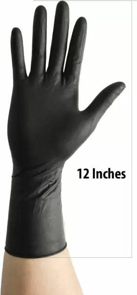 BLK12-50PK INFI-TOUCH Latex Disposable Gloves #2