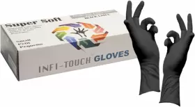 BLK12-50PK INFI-TOUCH Latex Disposable Gloves
