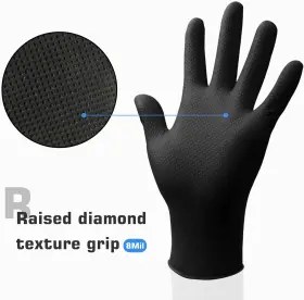 313054741783 INFIMOR Nitrile Disposable Gloves Mil Diamon #3