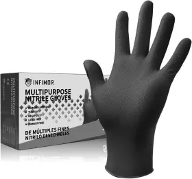 313054741783 INFIMOR Nitrile Disposable Gloves Mil Diamon