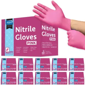 INSPNG-CS10-M INSPIRE Pink Gloves Disposable Latex Pack