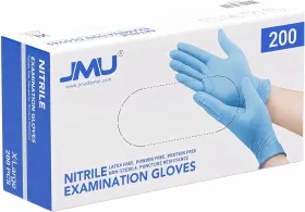 726084321182 JMU Nitrile Gloves Disposable Mil Latex