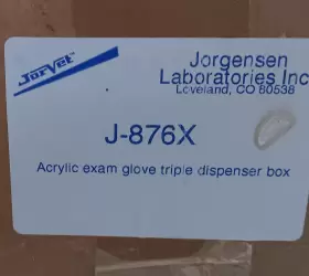 J-876X JORVET Acrylic Exam Glove Triple Dispenser
