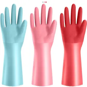 03-ALL KAQ Pvc Rubber Gloves Anti Slip Dishwashing Kitchen