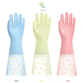 US-FDY-GLOVES-02-MEDIUM KAQ Dishwashing Cleaning Rubber Slip