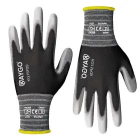 B07FNTWYM2 KAYGO Coated Gloves Liner Flexible Safety Blac