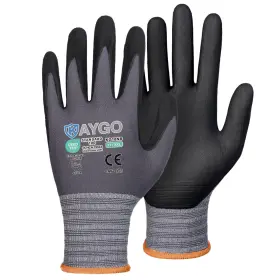 B07P5CT9X1 KAYGO Microfoam Nitrile Coated Safety Gloves Knit