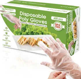 600PACKDISPGLOVES KEPPI Pack Disposable Food Gloves Latex Bpa
