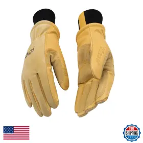 B015X6GPF4 KINCO Mens Pigskin Ski Glove Heatkeep Thermal