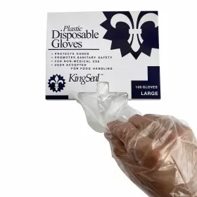 602571772388 KINGSEAL Embossed Poly Disposable Gloves Tota