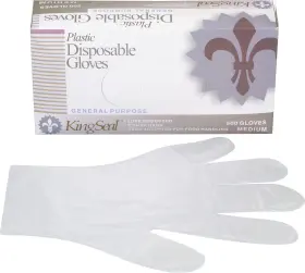602571776072 KINGSEAL Light Poly Disposable Gloves Powder