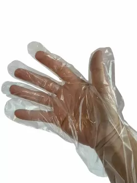 602571778007 KINGSEAL Poly Elbow Disposable Gloves Fingertip #3