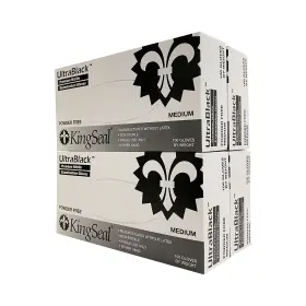 602571830095 KINGSEAL Ultrablack Nitrile Gloves Mils #2