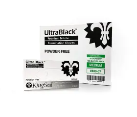 602571830774 KINGSEAL Ultrablack Nitrile Gloves Mils