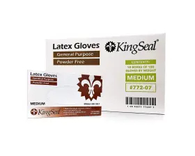 772-07B KINGSEAL Latex General Gloves Powder Mil Medical
