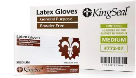 772-08B KINGSEAL Latex General Gloves Powder Pack