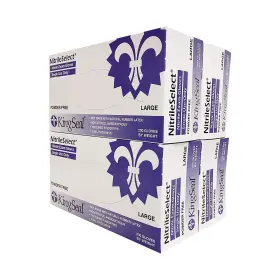 855-08A KINGSEAL Pack Nitrile Exam Gloves Violet Mil Food