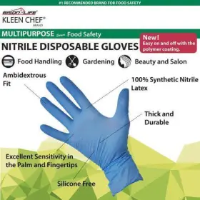 KC-MS-L-DNG-1BL-05 KLEEN CHEF Rubber Gloves Nitrile Food #2