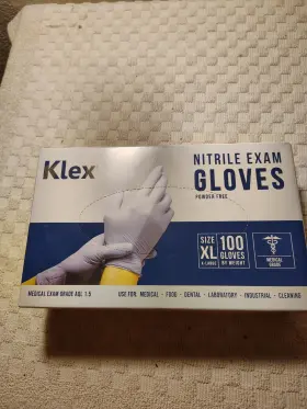 100N-XL KLEX Nitrile Exam Gloves Medical Powder Rubber Box