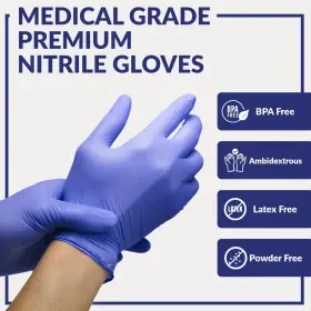 744759324641 KLEX Nitrile Exam Gloves Medical Powder Rubber #2