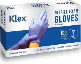 744759324641 KLEX Nitrile Exam Gloves Medical Powder Rubber