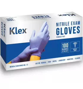 814491029026 KLEX Nitrile Exam Gloves Med Powder Rubber Latex #2