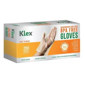 814491029095 KLEX Bpa Disposable Cast Poly Cpe Gloves Pe Pla