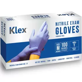 KX100N-M KLEX Nitrile Exam Gloves Powder Latex Food Safe #2