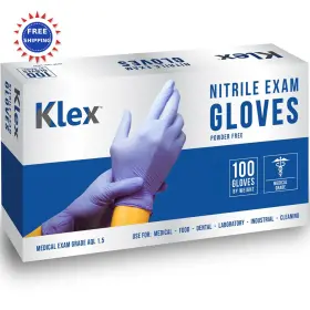 KX10X100N-XL KLEX Nitrile Exam Gloves Medical Powder Rubber