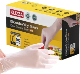 744759561671 KLIZZA Disposable Gloves Latex Powder Clea