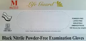 00840408463331 LIFE GUARD Nitrile Powder Examination Gloves #2