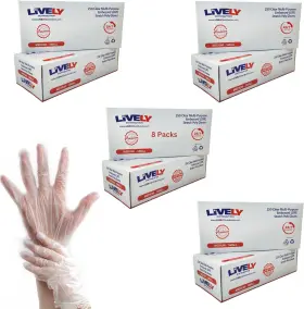 313055497474 LIVELY DISTRIBUTION Disposable Gloves Ldpe Poly