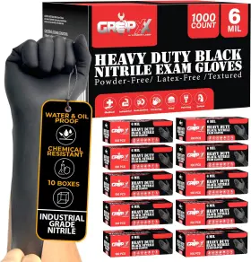 6MIL LONDON LABS Mil Nitrile Gloves Disposable Latex Powder