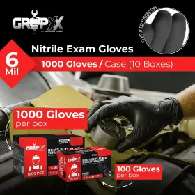 6MIL LONDON LABS Mil Nitrile Gloves Disposable Latex Powder #2