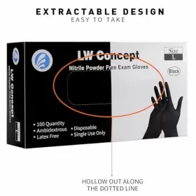 655469312715 LW CONCEPT Disposable Nitrile Gloves Chemical #3