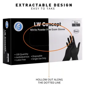 659725232540 LW CONCEPT Medical Nitrile Examination Gloves #3