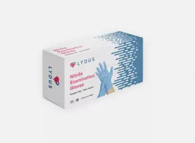 LY3100NPFNS-L LYDUS Nitrile Examination Gloves Powder Latex